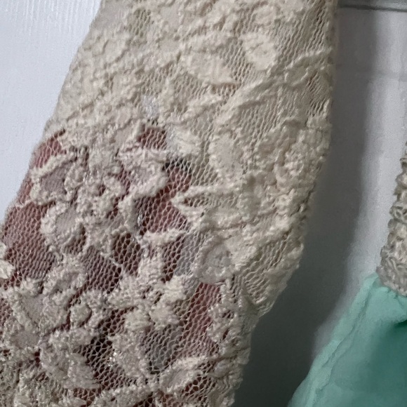 NWT Spring summer Easter aqua blue with lace dress - Picture 5 of 5
